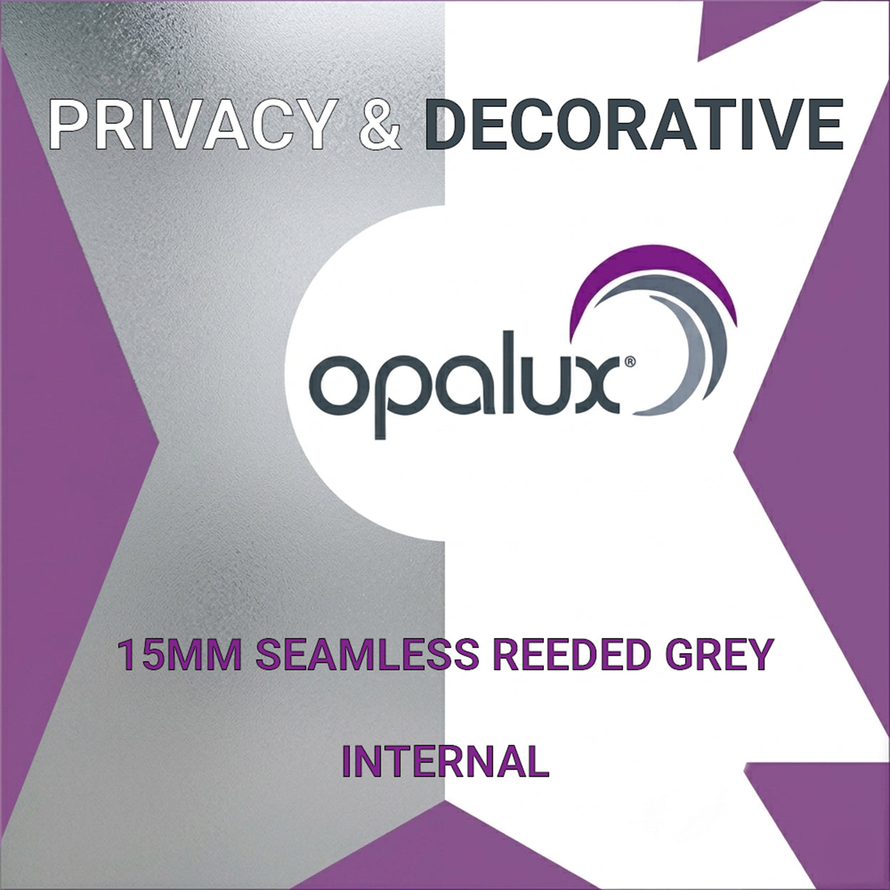 Opalux Patterned 15mm Seamless Reeded Glass Effect Gold - REEDED-GLASS-SL15-GOLD - Internal