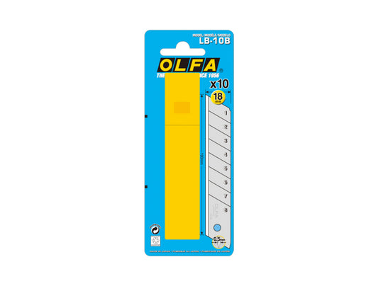Olfa Heavy Duty 18mm Carbon Steel Knife Blades pk/10