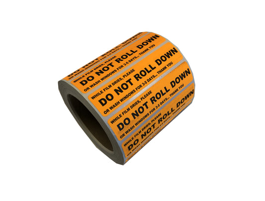 "Do Not Roll Down" Stickers 1000/roll