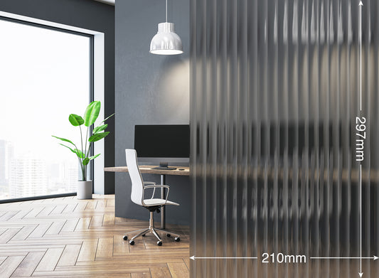 Opalux Patterned 15mm Seamless Reeded Glass Effect Slate - REEDED-GLASS-SL15-SLATE - Internal