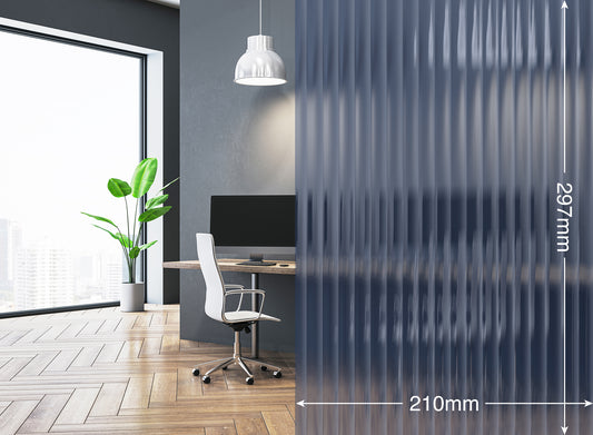 Opalux Patterned 15mm Seamless Reeded Glass Effect Grey - REEDED-GLASS-SL15-GREY - Internal